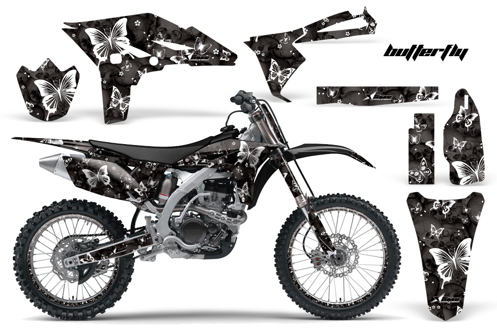 Yamaha YZ250F 2010 Graphics Kit BUTTERFLY-WHITE BLACKBG-NP